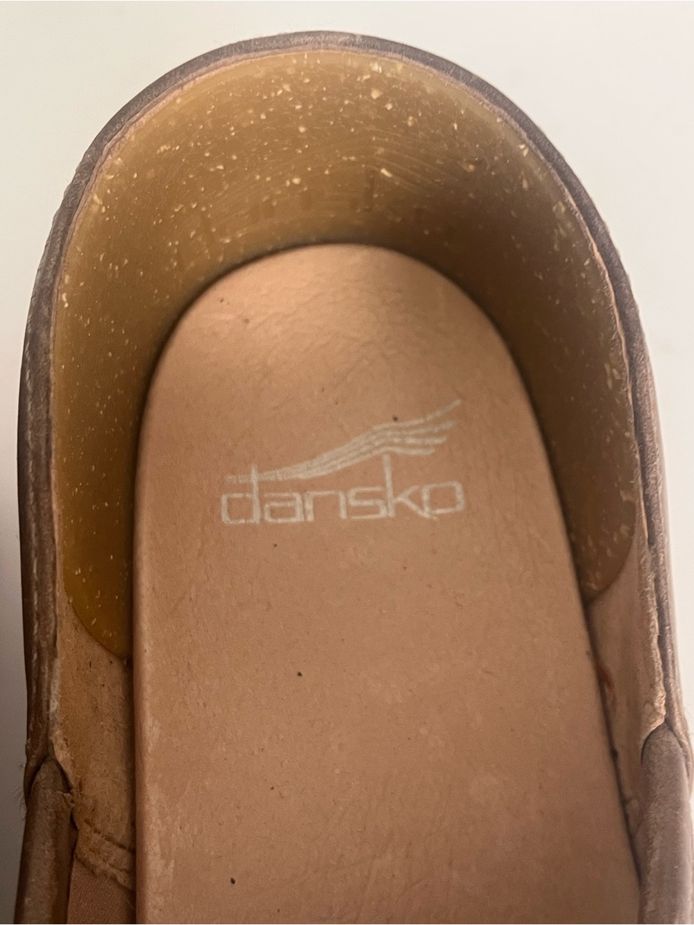Dansko Brenna Clog Women’s 38/8 Tan Burnished Suede Slip On Comfort Shoe - Picture 5 of 9